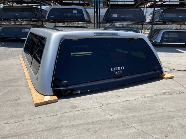 LEER 100XL camper shell installed on Silverado 2500HD 6'10 bed
